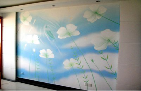 奉新画墙绘怎么画好白云的蓬松感？