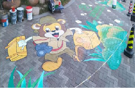 奉新夏季画地面彩绘会遇到的问题