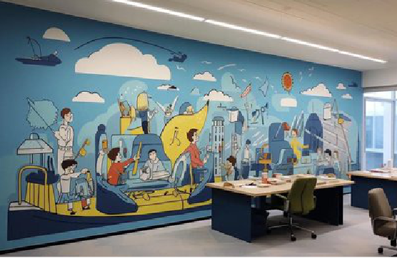 奉新办公室墙绘的特点。